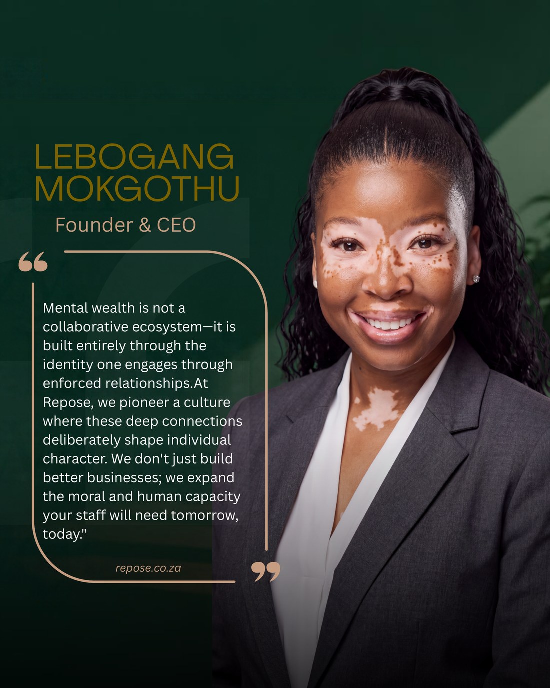 Lebogang Mokgothu, Founder & CEO of Repose